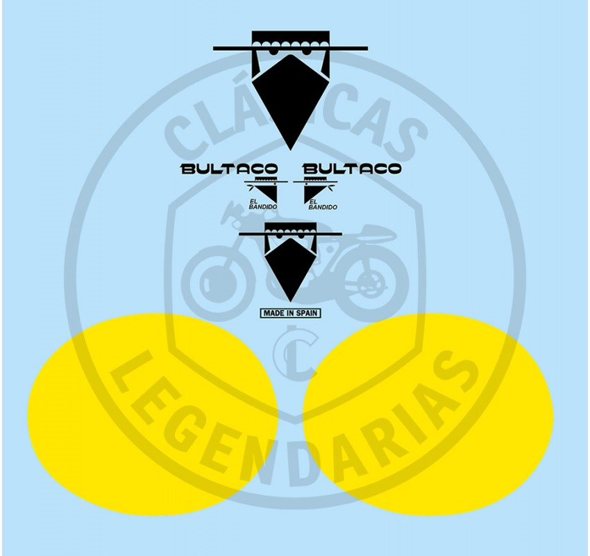 Kit of graphics or adhesive anagrams Bultaco El Bandido