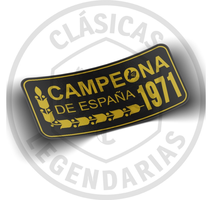 sticker or Adhesive anagram Bultaco Champion of Spain 1971