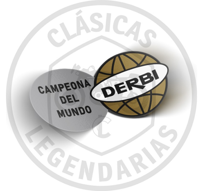 Anagrama adhesiu Derbi campiona del món or ref.DE00120501