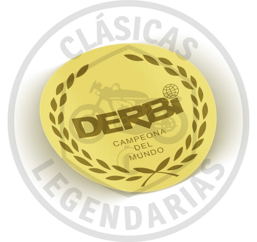 Anagrama deposito Derbi crema-oro sin relieve Ref.DE00120012