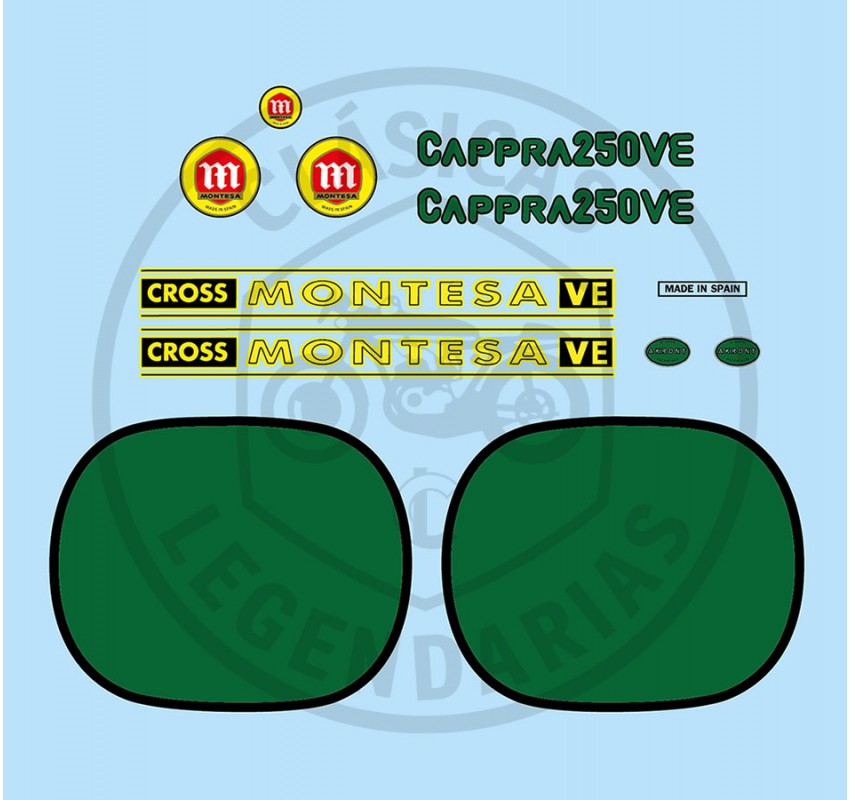 Montesa Cappra 250 VE Adhesive Anagrams Kit Ref.732006011