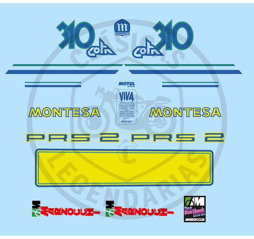 Anagrams adhesive sticker kit Montesa Cota 310 1989-1990 Ref.39204422004