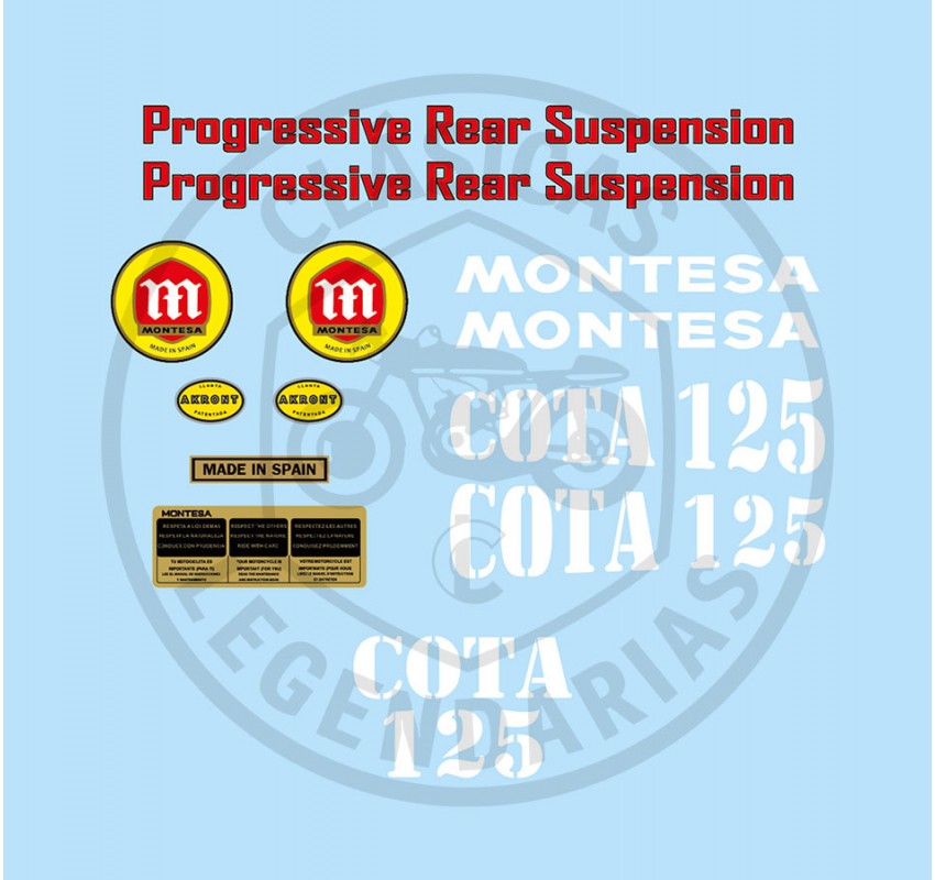 Adhesive anagrams Montesa Cota 125 year 1986 ref.113510