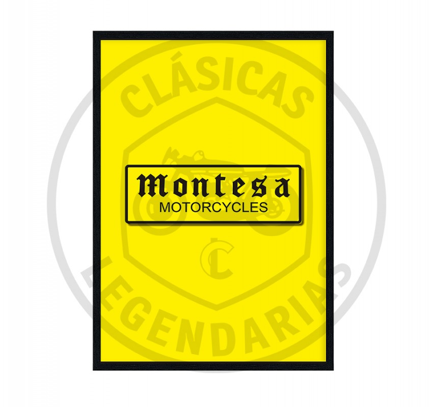Decorative frame Montesa Motorcycles yellow ref.CU01003