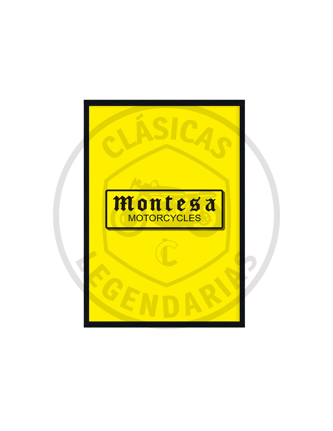 Marco decorativo 60x90 Montesa Motorcycles amarillo ref.CU01003