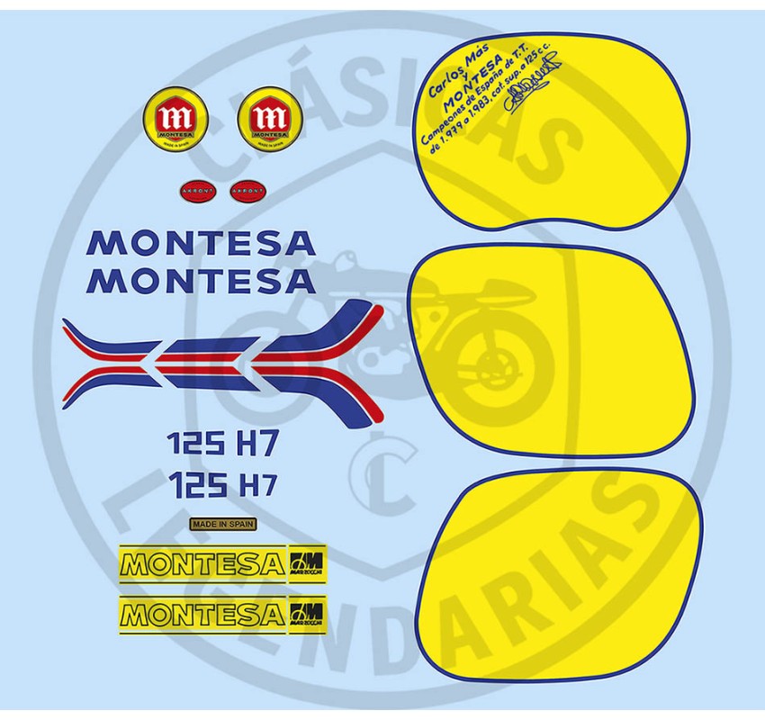 Montesa Enduro 125 H7 adhesive anagrams kit ref.6800101