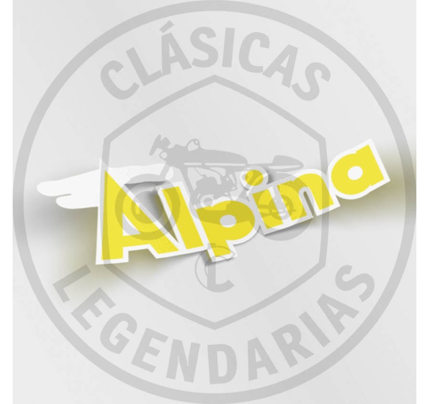 Anagrama Bultaco Alpina amarillo-blanco ref.BU213010101