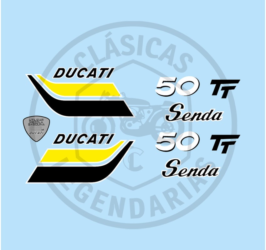 Anagramas adhesivos Ducati 50 TT Senda ref.DU10001