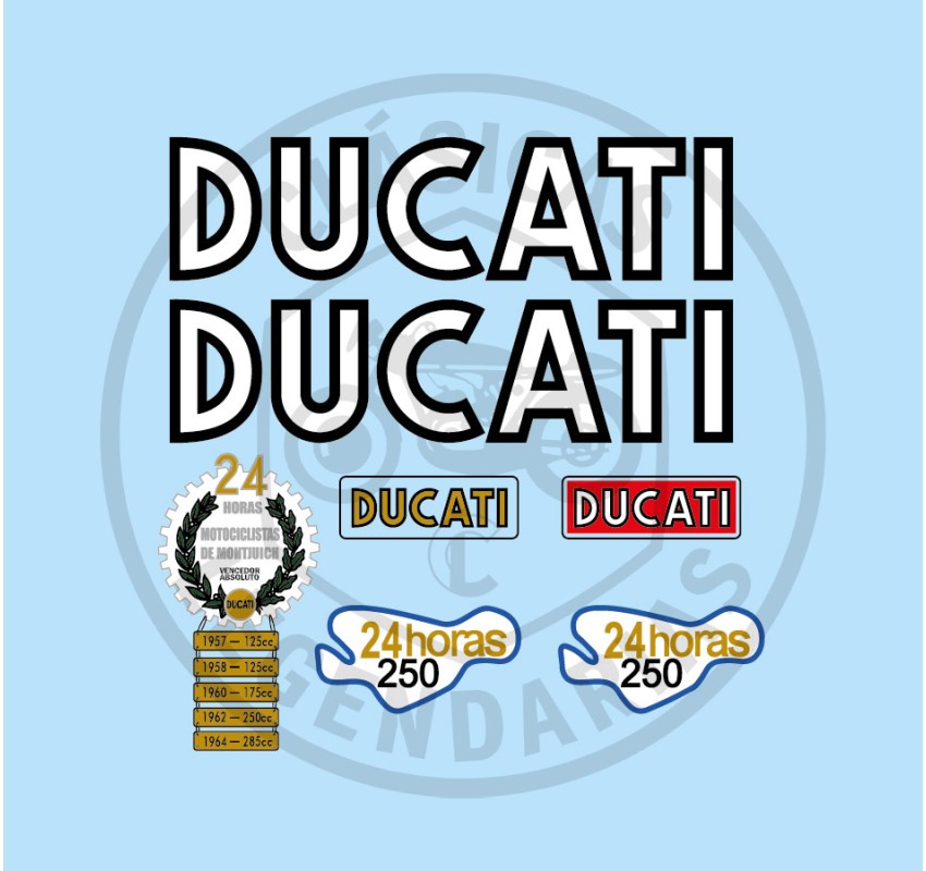 Adhesive anagrams Ducati 24 Hours second series ref.DU10025