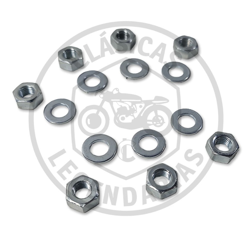 Bultaco M8 Fine Pitch Cylinder Nut Kit ref.BU185005