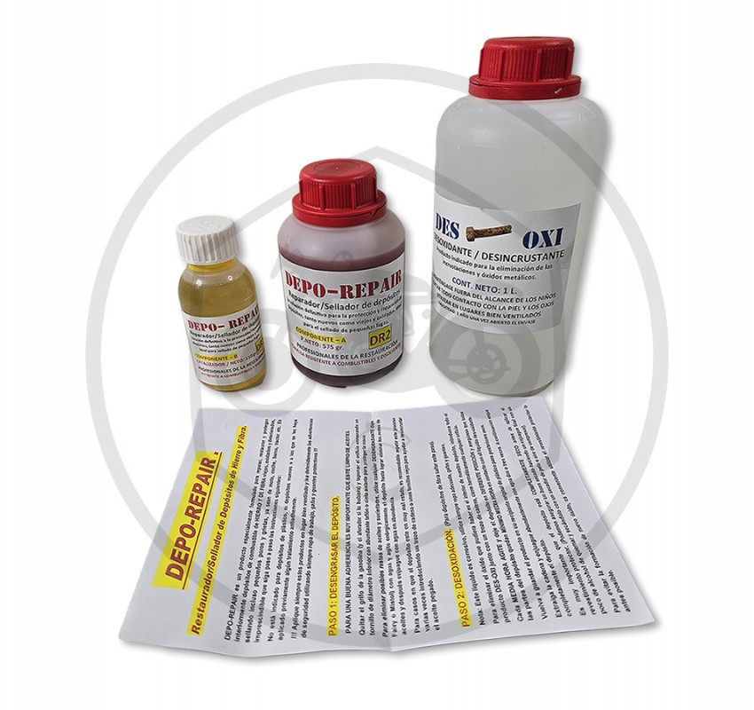 Resin repair and treatment kit for metal deposits Ref.11