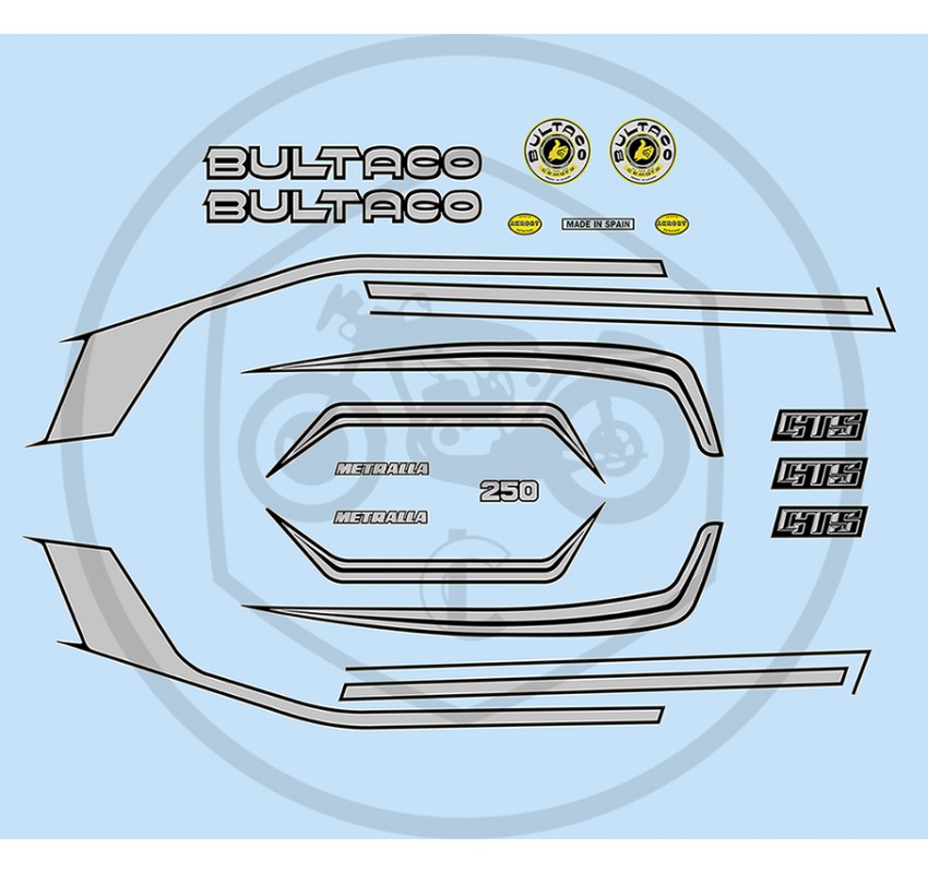 Kit anagramas Completo Metralla GTS Color Gris Ref.BU20320002