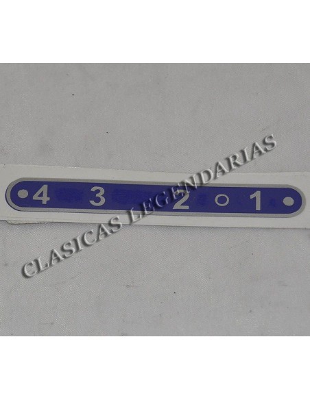 Anagrama Placa Indicadora brio 110 - 150, 4 velocidades.ref.066034