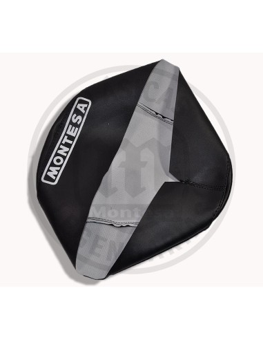 Mini Montesa saddle cover with black leatherette finish