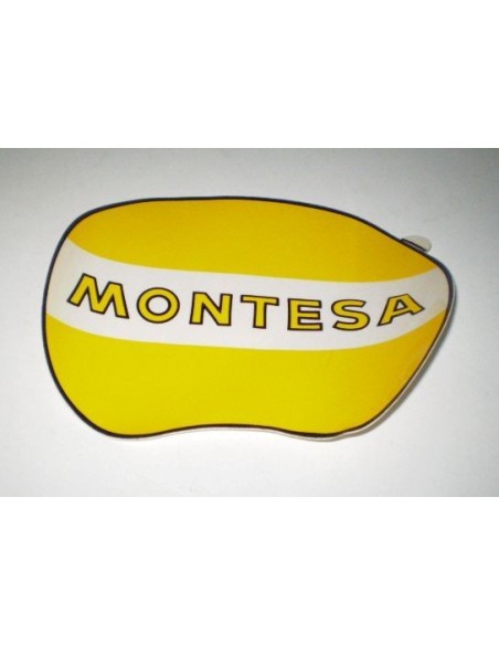 Anagrama portanúmeros amarillo con letras Montesa Ref.1038