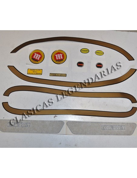 kit de anagramas adhesivos para Montesa Cota 247 trail del año 1974