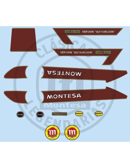 Complete kit of adhesive Anagrams Montesa Cota 247 Ulf Karlson