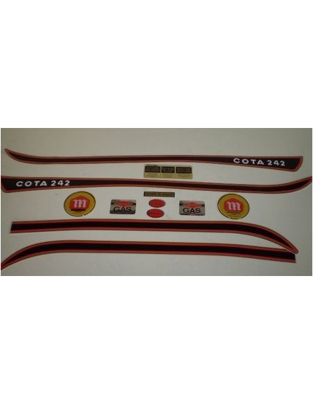 kit de anagramas adhesivos para Montesa Cota 242 deposito blanco