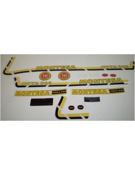 juego completo  de anagramas adhesivos Montesa Cota 349 segunda serie