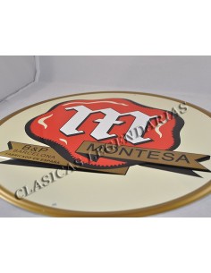 Placa decorativa vintage, decoracion de garajes, Logo Montesa Brio 2