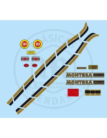 Kit anagramas adhesivos Montesa Cota 348 año 1978 Ref.1122