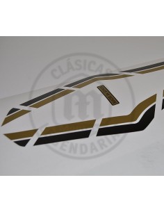 Juego de adhesivos rayas deposito Montesa Cota 25 en ORO y NEGRO