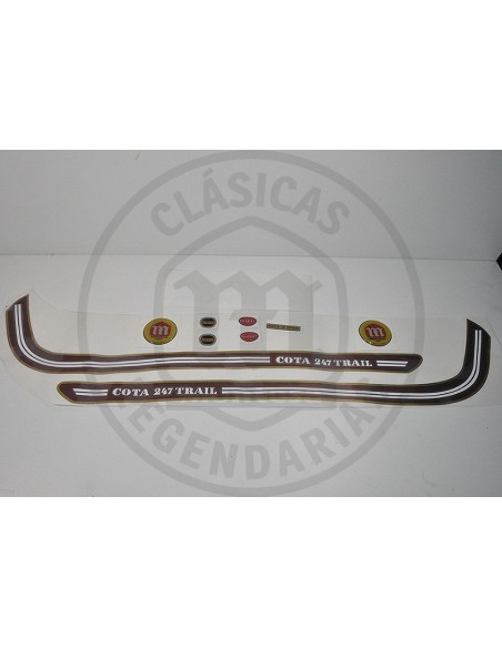 adhesive stickers kit for Montesa Cota 247 trail of the year 1976
