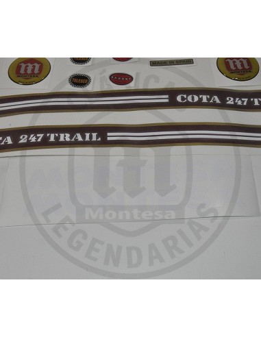 adhesive stickers kit for Montesa Cota 247 trail of the year 1976