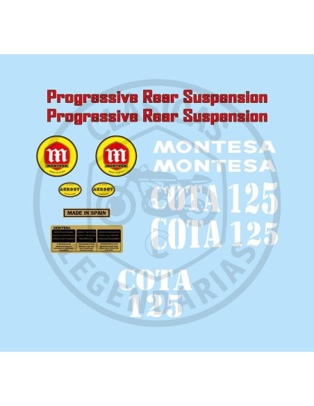 Adhesive anagrams Montesa Cota 125 year 1986 ref.113510