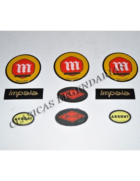 Complete set of emblems and adhesives Montesa Impala Turismo