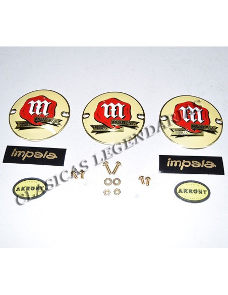 Complete set of emblems and adhesives Montesa Impala Turismo