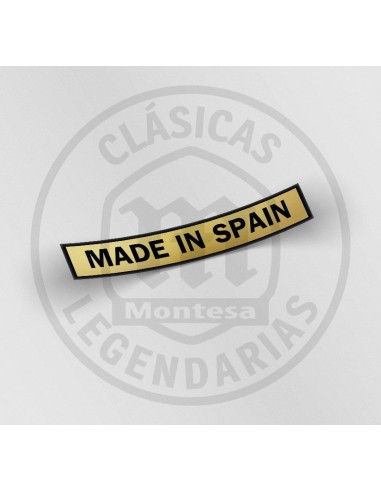 Sticker deposit Montesa made in Spain for finished in gold and black