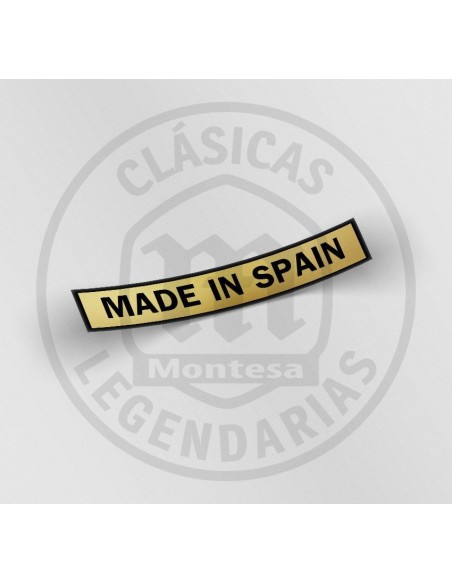 Sticker deposit Montesa made in Spain for finished in gold and black