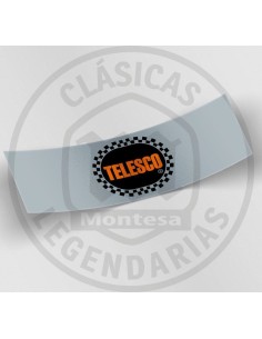 Chrome silver effect rectangular telescopic shock absorber logo