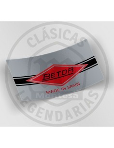 Betor Rectangular sticker, chrome effect finish
