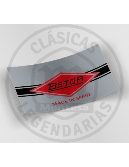 Betor Rectangular sticker, chrome effect finish