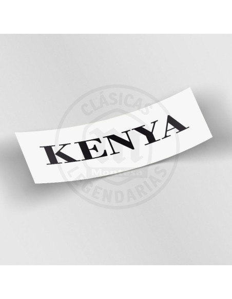 Anagrama Adhesivo para deposito de Montesa impala kenya, blanco