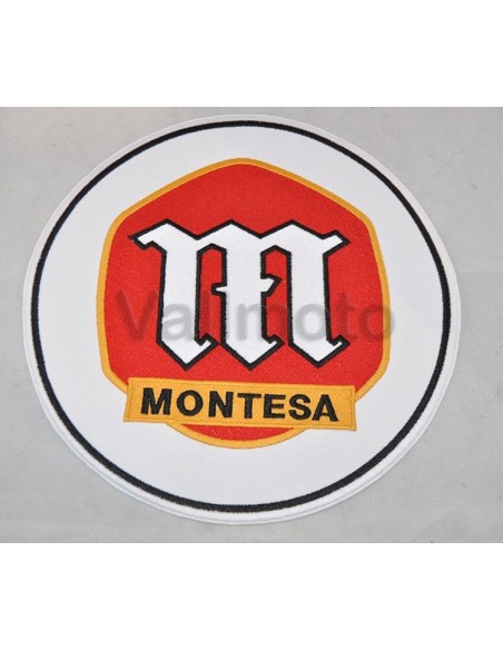 Parche bordado Montesa grande 24cm blanco Ref.1287101