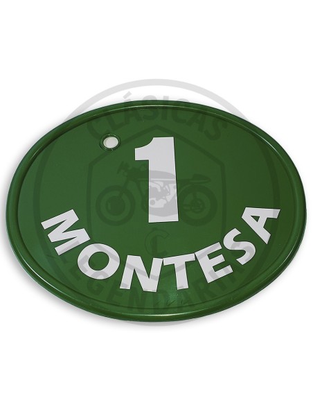 Placa Portanumeros Frontal Verde ref.1472