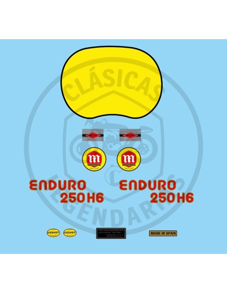 Anagramas Montesa Enduro 250 H6 ref.15021