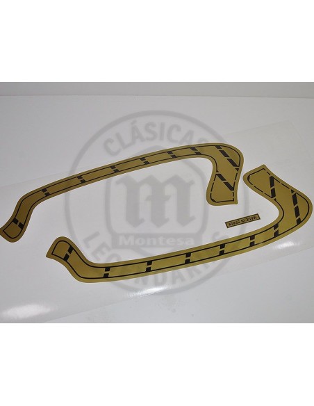 juego de adhesivos Montesa Enduro 74 L, Enduro 125 L, rayas deposito