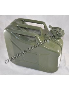 bidon o garfa gasolina metal homologada verde militar