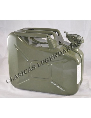bidon o garfa gasolina metal homologada verde militar